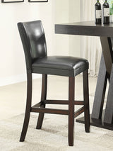 Alberton Upholstered Bar Stools Black and Cappuccino (Set of 2)