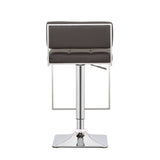 Alameda Adjustable Bar Stool Chrome and Grey