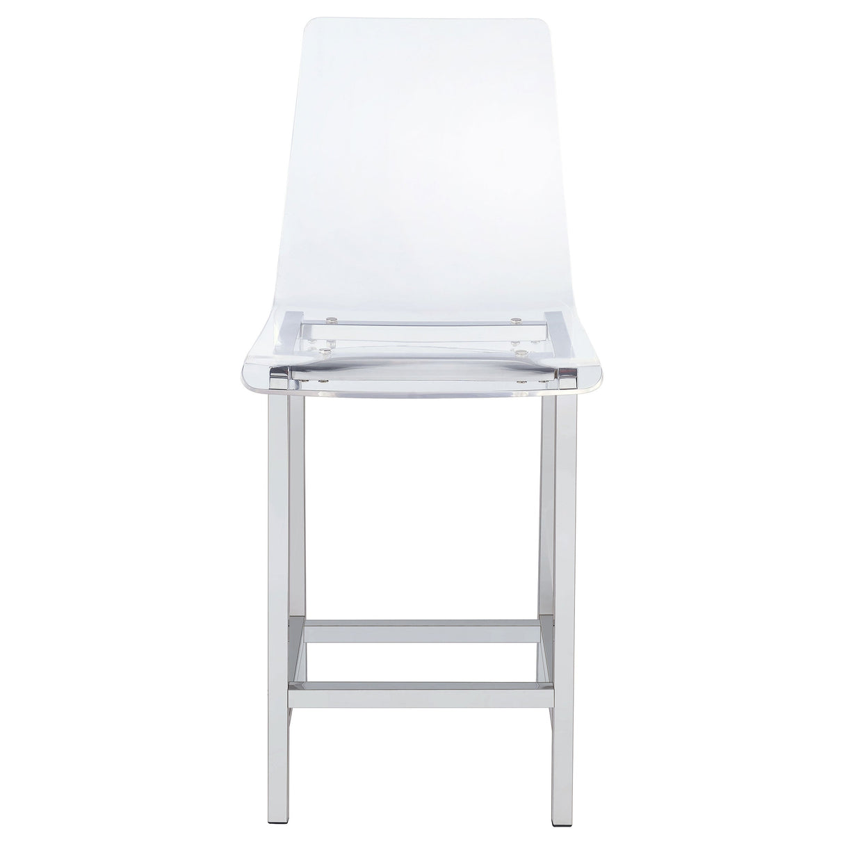 Juelia Counter Height Stools Chrome and Clear Acrylic (Set of 2)