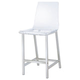 Juelia Counter Height Stools Chrome and Clear Acrylic (Set of 2)