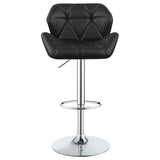 Berrington Adjustable Bar Stools Chrome and White (Set of 2)