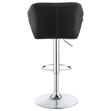 Berrington Adjustable Bar Stools Chrome and White (Set of 2)