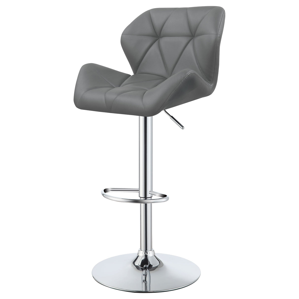 Berrington Adjustable Bar Stools Chrome and Grey (Set of 2)