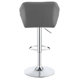 Berrington Adjustable Bar Stools Chrome and Grey (Set of 2)