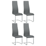 Montclair High Back Dining Chairs Black and Chrome (Set of 4)