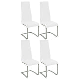 Montclair High Back Dining Chairs Black and Chrome (Set of 4)