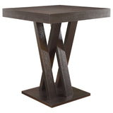 Freda Double X-shaped Base Square Bar Table Cappuccino