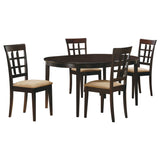 Gabriel  Extension Leaf Dining Table Set Cappuccino