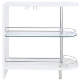 Adolfo 3-tier Bar Table Glossy Black and Clear