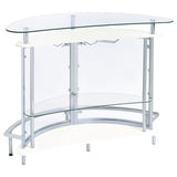 Amarillo 2-tier Bar Unit White and Chrome