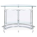 Amarillo 2-tier Bar Unit White and Chrome