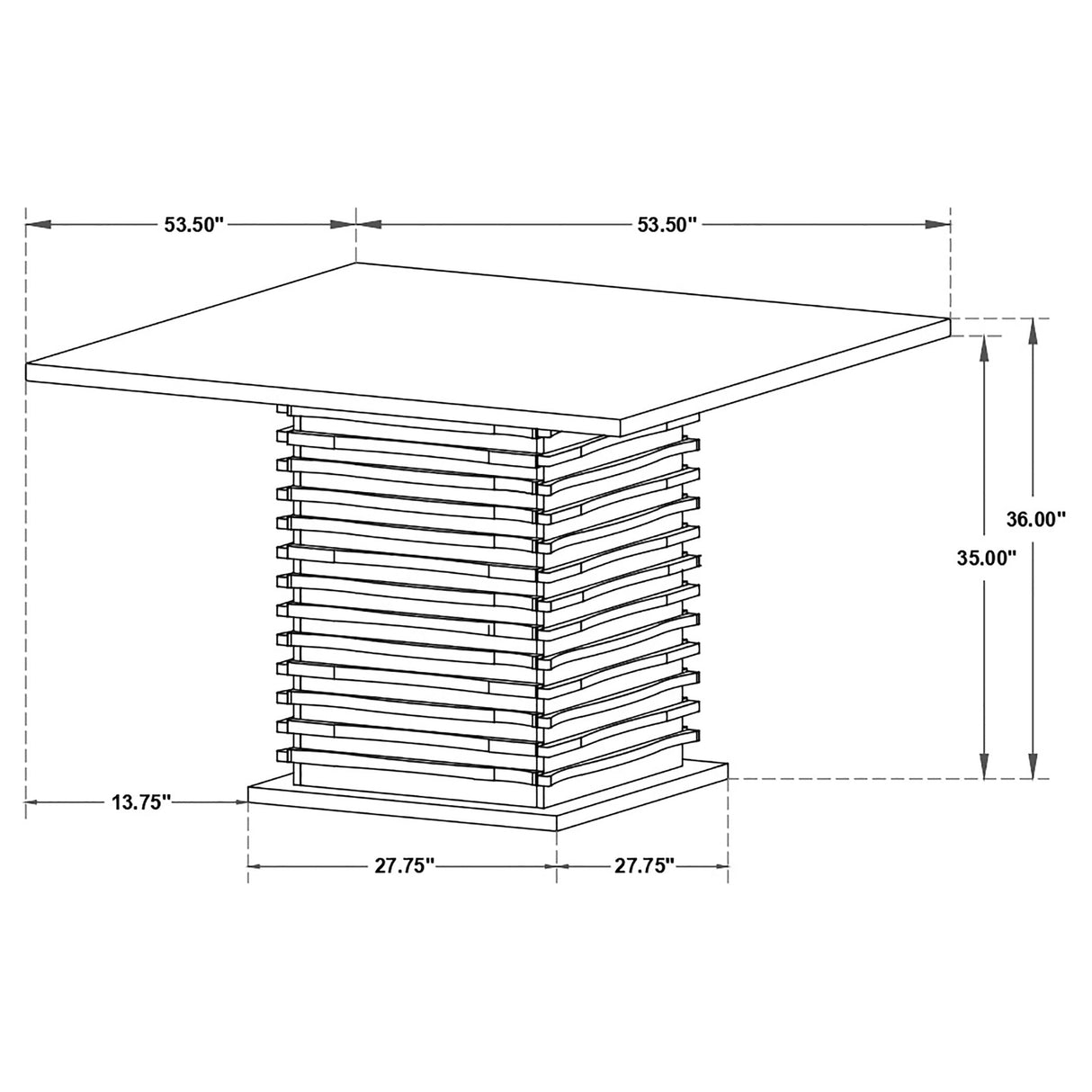 Stanton Square Counter Table Black