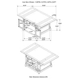 Slater 2-drawer Kitchen Island with Drop Leaves Brown and Black