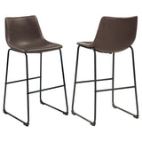 Michelle Armless Bar Stools Two-tone Brown and Black (Set of 2)