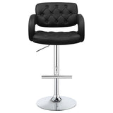 Brandi Adjustable Bar Stool Black and Chrome