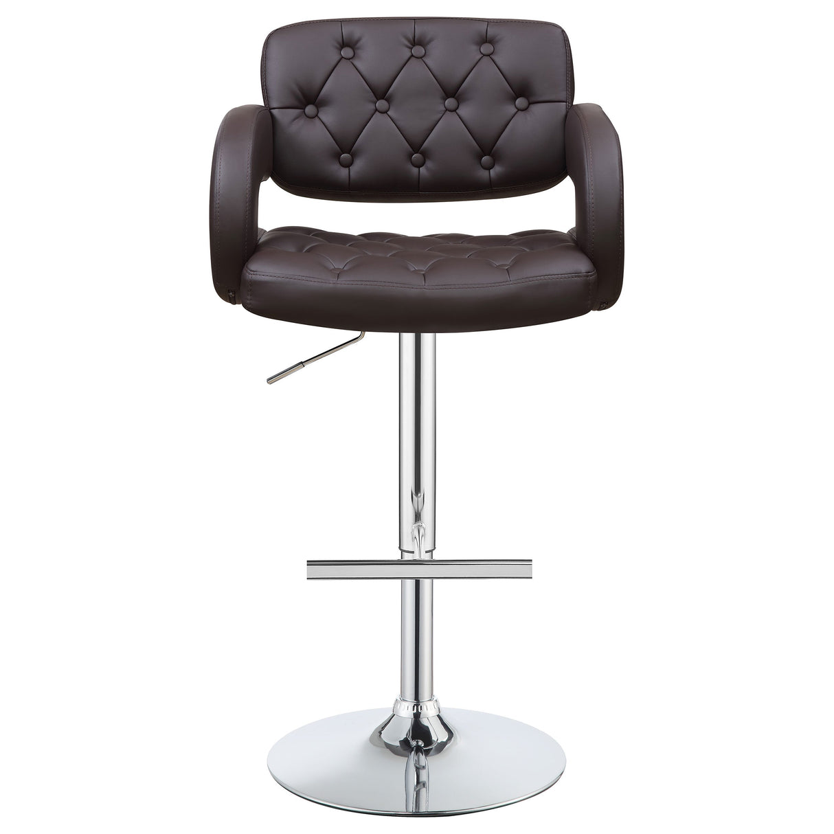 Brandi Adjustable Bar Stool Black and Chrome