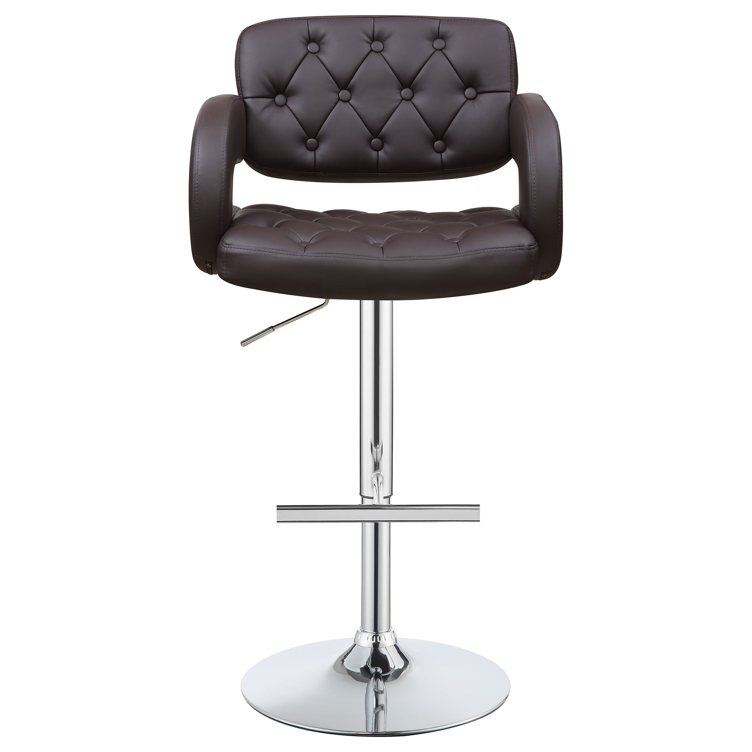 Brandi Adjustable Bar Stool Black and Chrome