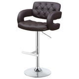 Brandi Adjustable Bar Stool Black and Chrome