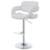 Brandi Adjustable Bar Stool Black and Chrome