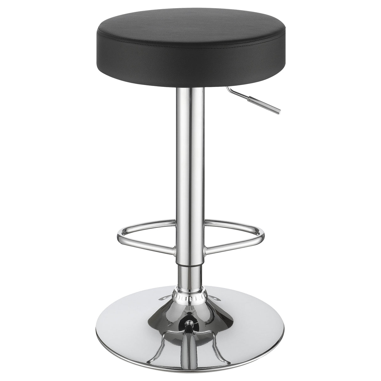 Ramses Adjustable Backless Bar Stool Chrome and White