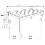 Dalila Rectangular Dining Table Cappuccino