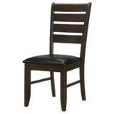 Dalila Ladder Back Side Chairs Cappuccino and Black (Set of 2)