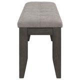 Dalila Padded Cushion Bench Grey and Dark Grey