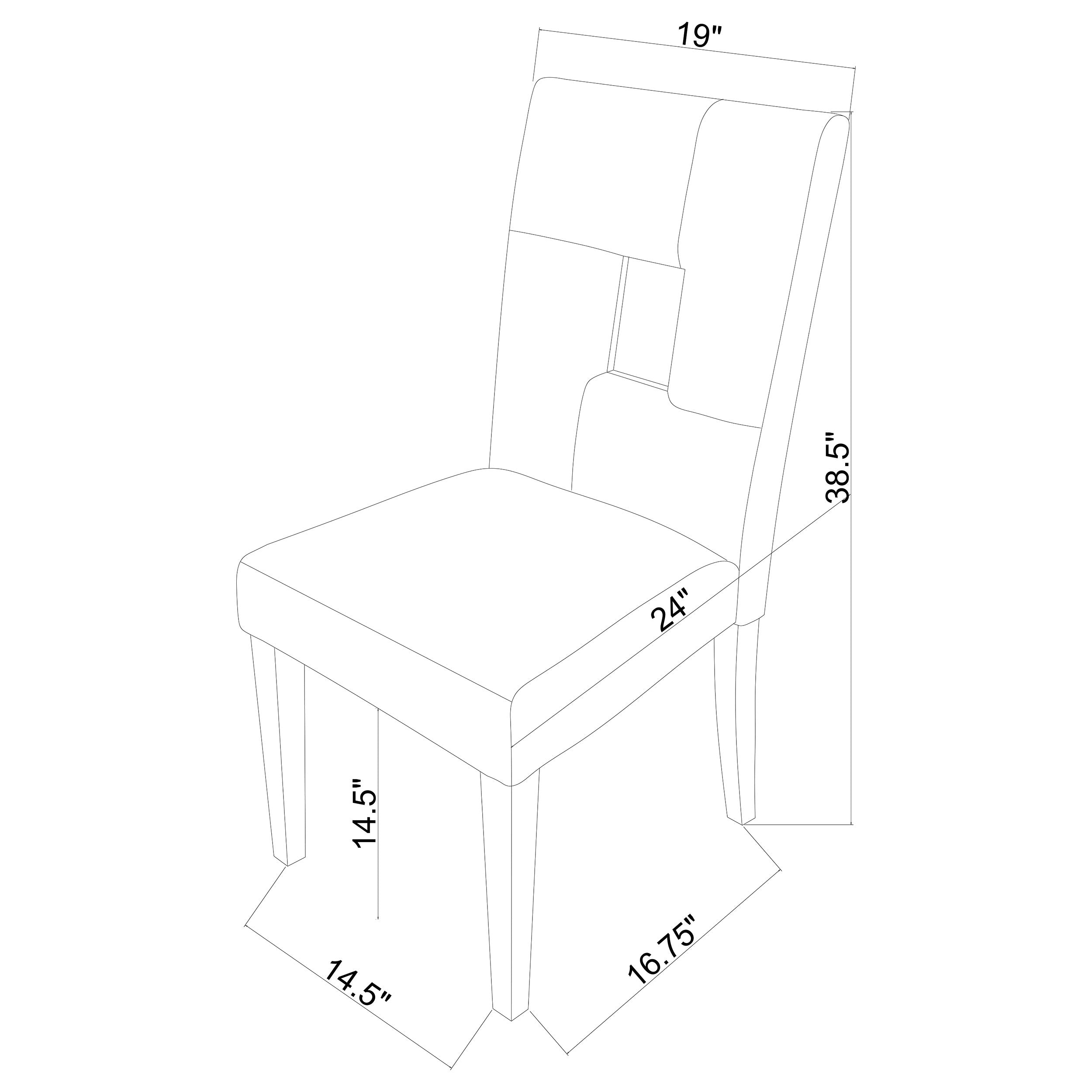 Shannon Open Back Upholstered Dining Chairs White (Set of 2)