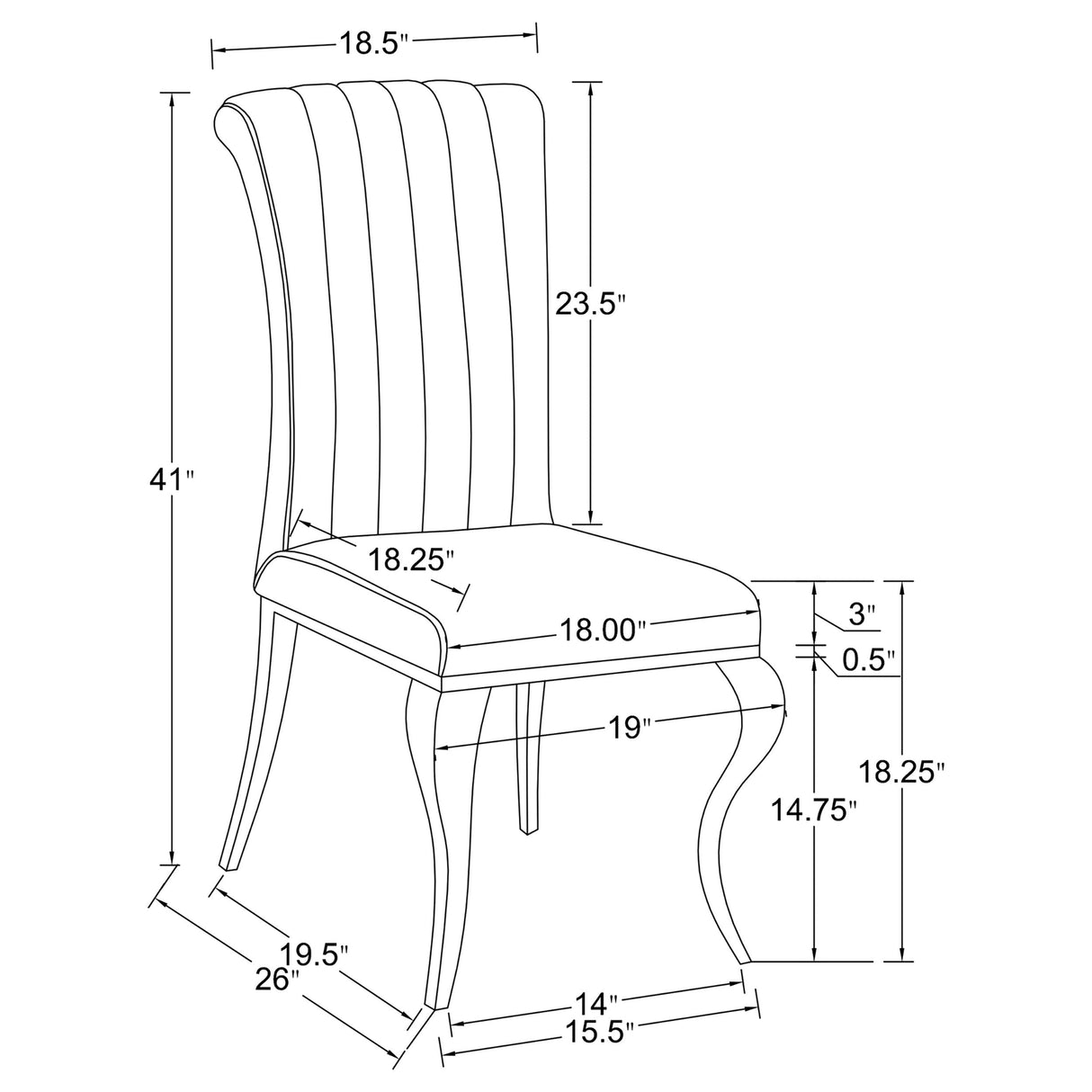 Betty Upholstered Side Chairs Grey and Chrome (Set of 4)