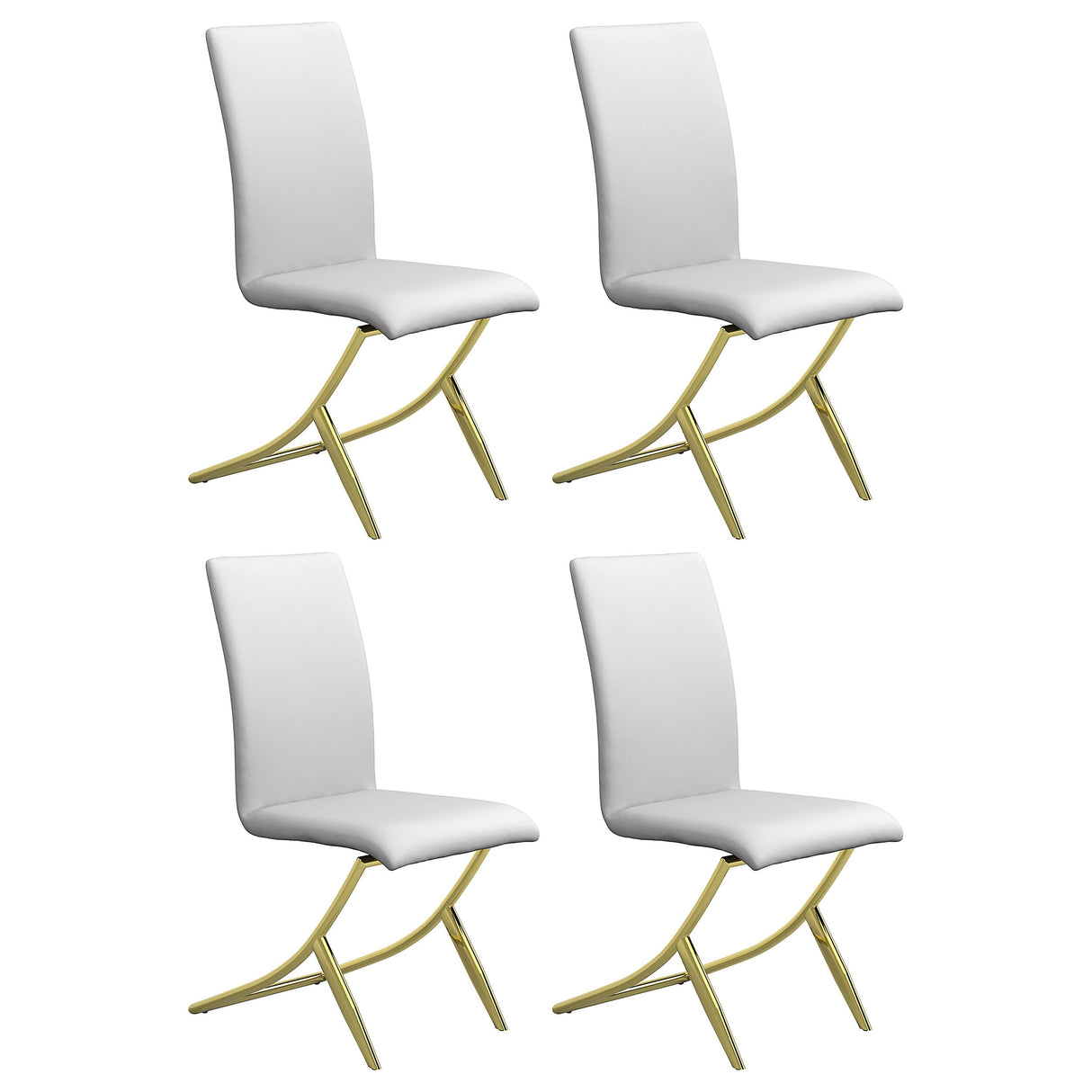 Carmelia Upholstered Side Chairs White (Set of 4)