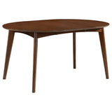 Jedda Oval Dining Table Dark Walnut