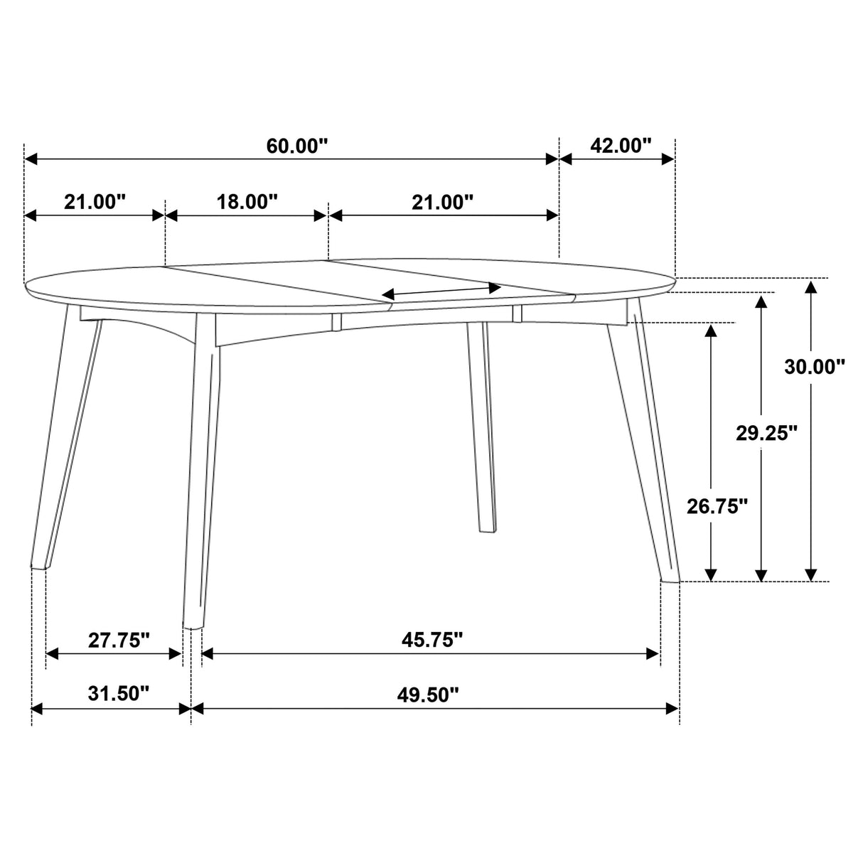 Jedda Oval Dining Table Dark Walnut