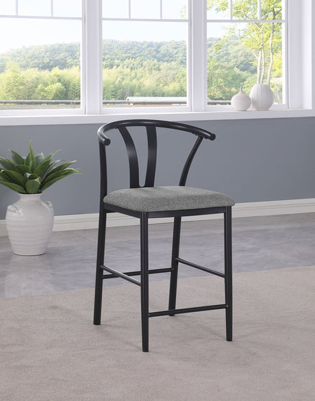 Dolman Counter Height Dining Side Chair Grey (Set of 2)