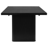 Catherine Rectangular Double Pedestal Dining Table Black