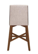 Logan Upholstered Counter Height Stools Light Grey and Natural Walnut (Set of 2)