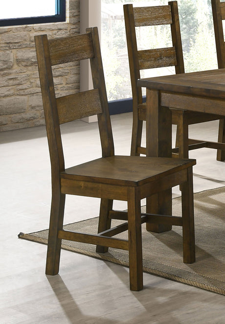 Coleman Dining Side Chairs Rustic Golden Brown (Set of 2)