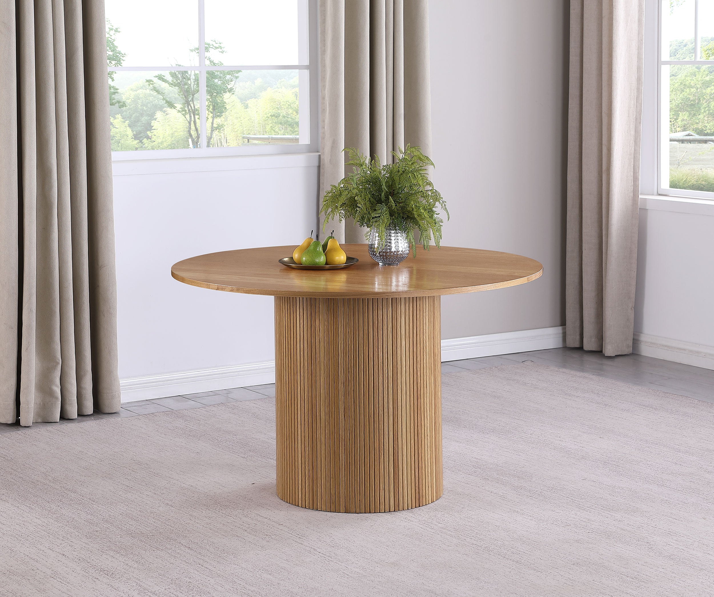 Bradbury Round 48-inch Wood Top Dining Table Natural