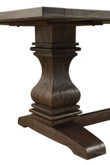 Parkins Double Pedestals Dining Table Rustic Espresso