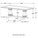 Parkins Double Pedestals Dining Table Rustic Espresso