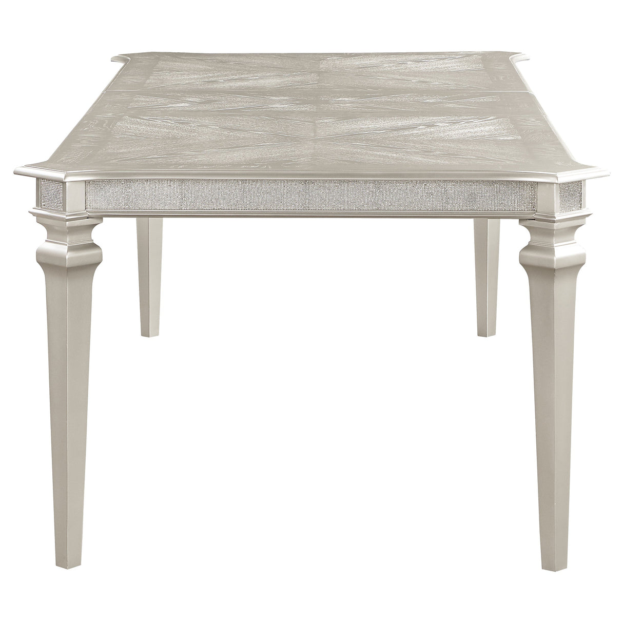 Evangeline Rectangular Dining Table with Extension Leaf Silver Oak