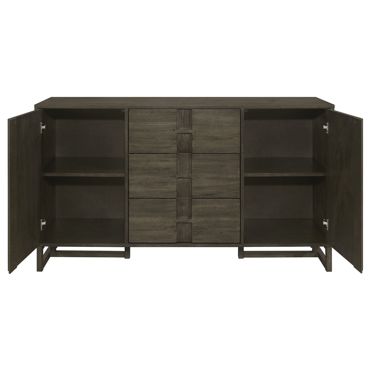 Kelly 3-drawer Storage Dining Sideboard Server Dark Grey