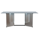 Emery 76-inch Rectangular Mirrored Dining Table Silver