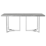 Sterling 72-inch Rectangular Dining Table Grey Faux Marble