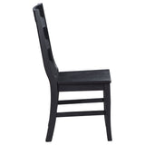 Newport Ladder Back Dining Side Chair Black (Set of 2)