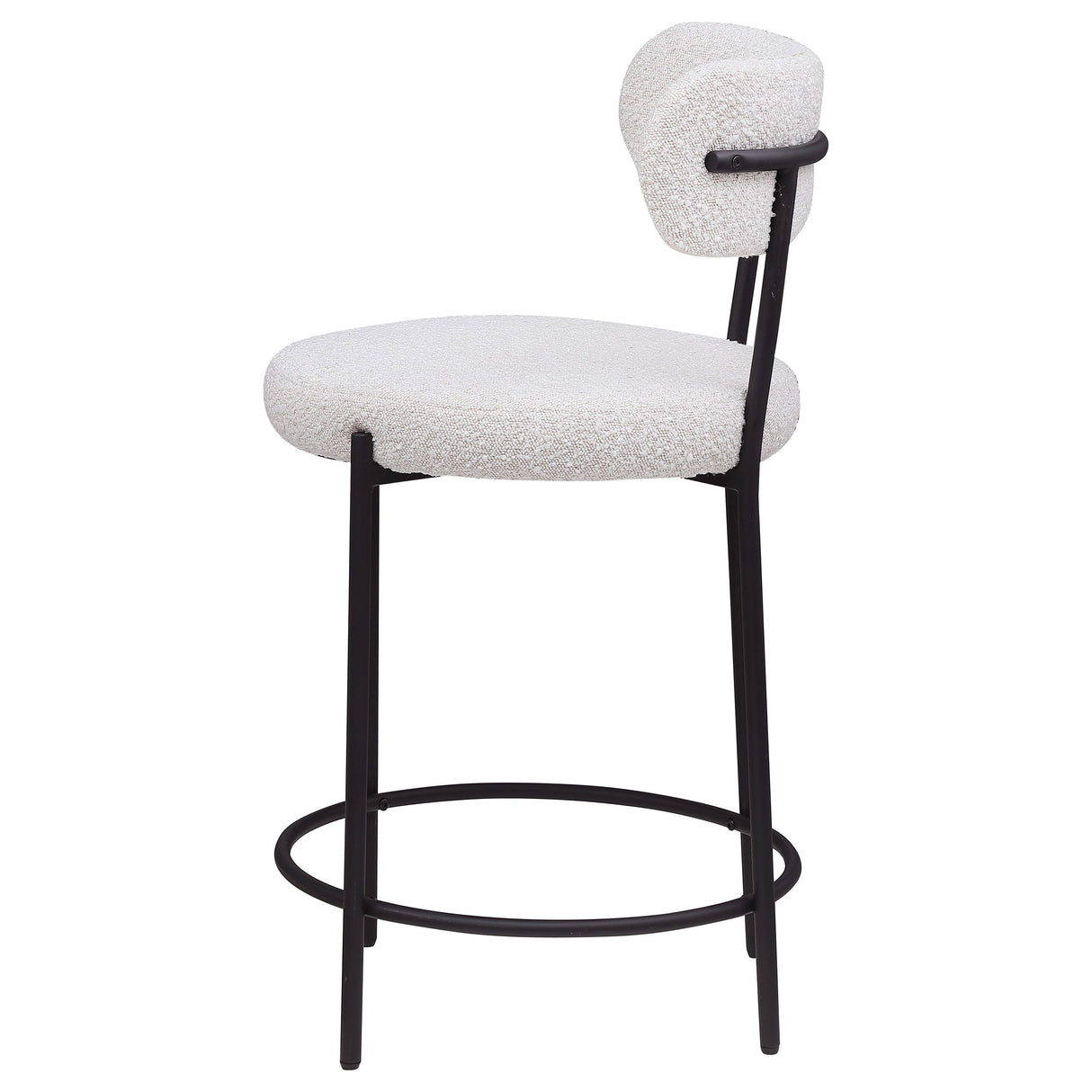 Viola Boucle Upholstered Counter Chair Cream (Set of 2)