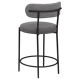 Viola Boucle Upholstered Counter Chair Grey (Set of 2)