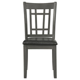 Lavon Padded Dining Side Chairs Medium Grey and Black (Set of 2)