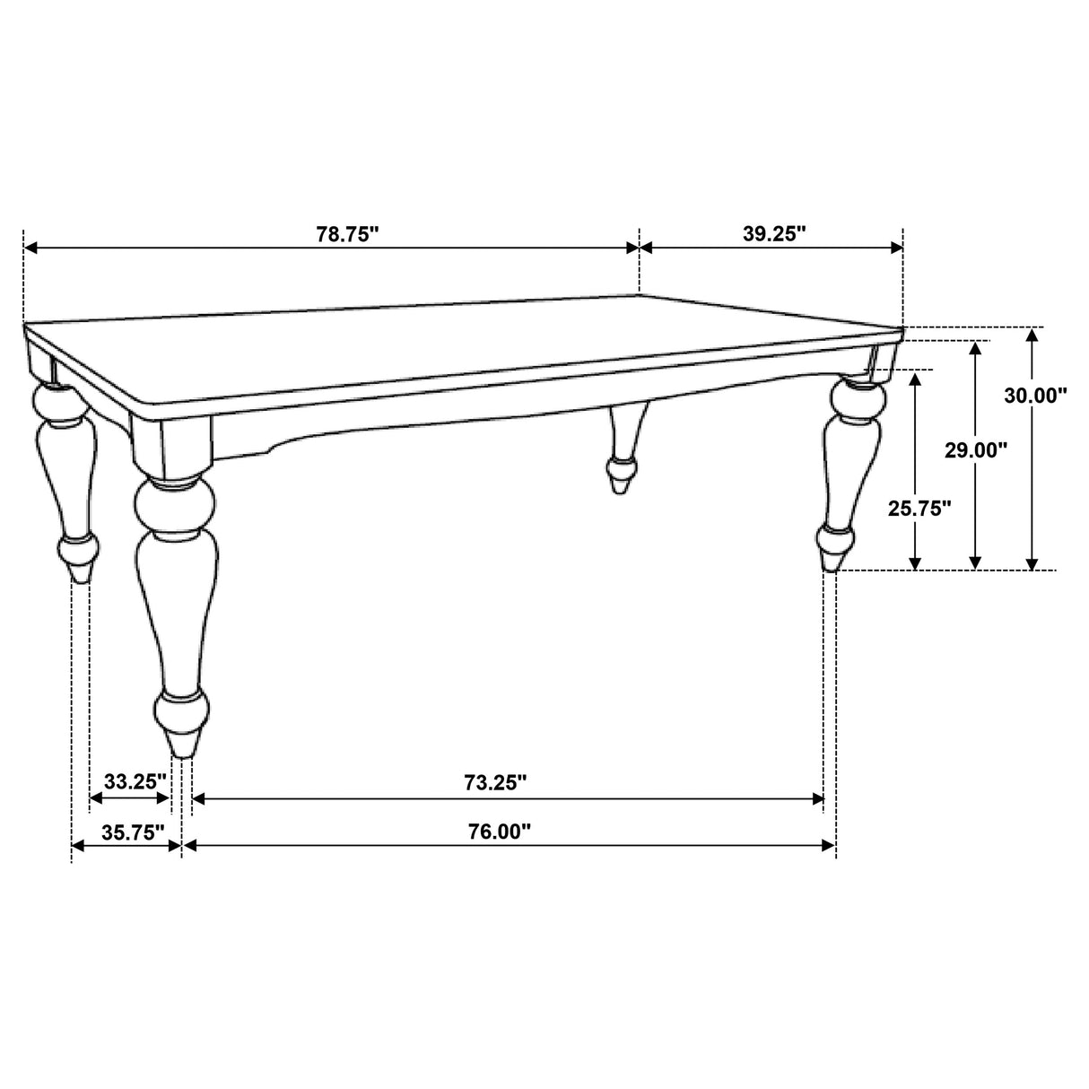 Bridget Rectangular Dining Table Brown Brushed and Charcoal Sandthrough