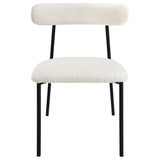 Anzio Boucle Upholstered Dining Side Chair White (Set of 2)