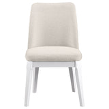 Carissa Upholstered Dining Side Chair Beige (Set of 2)